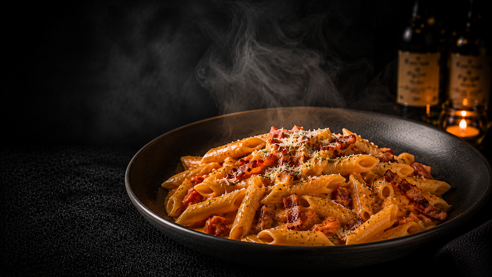 Penne met tomatenroomsaus